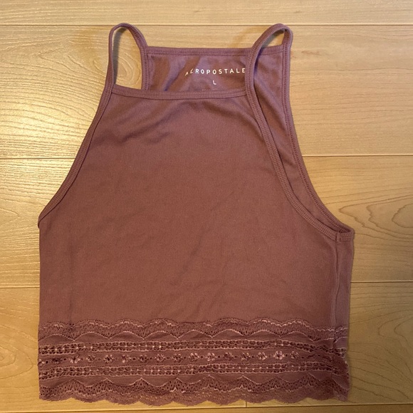 Cropped Light Purple Aeropostale Tank Top Size Large - Picture 1 of 4
